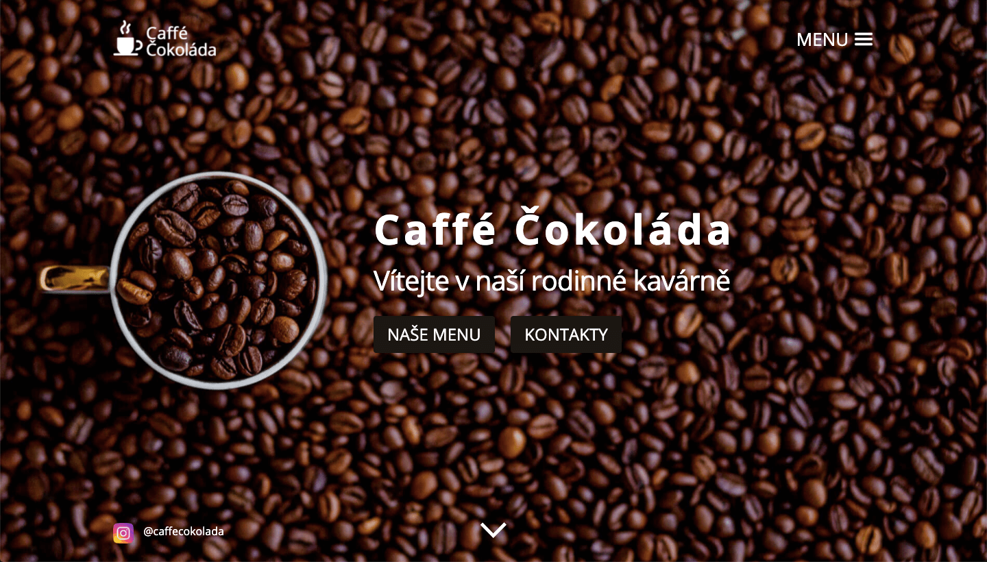 Caffe Čokoláda - webové stránky